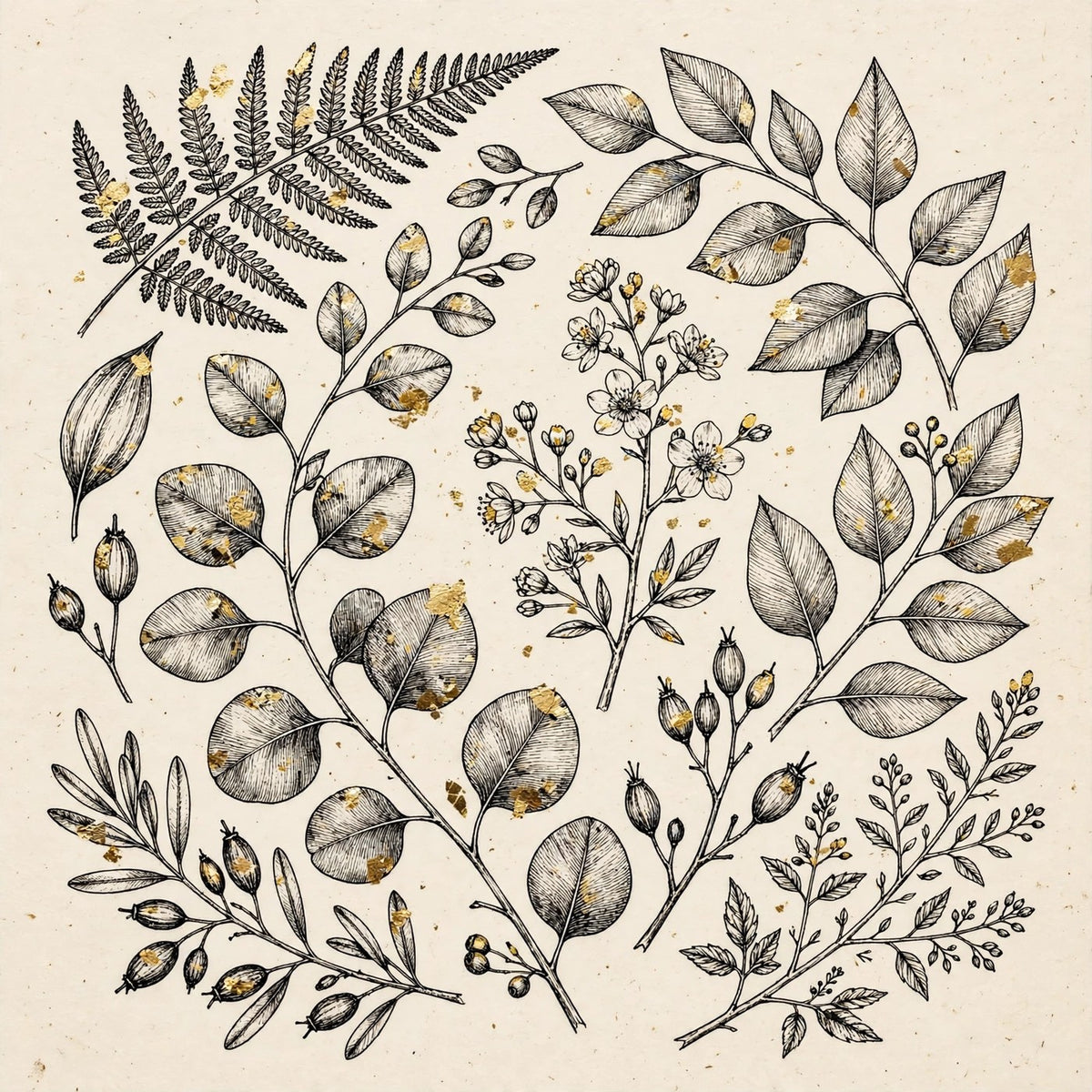 Black & Gold Botanical — Original