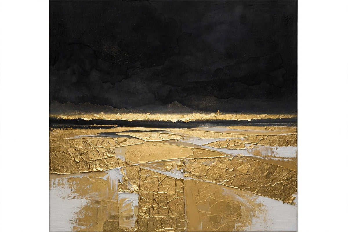 Gilded Horizon — Original Abstract Landscape
