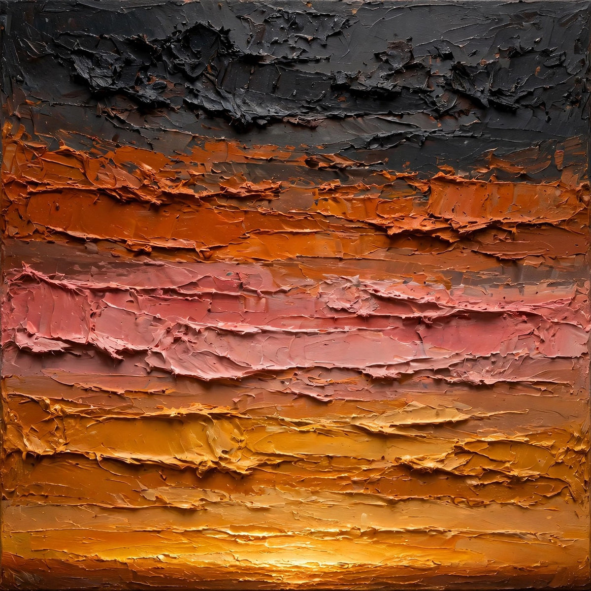 Gold Dusk — Original Abstract