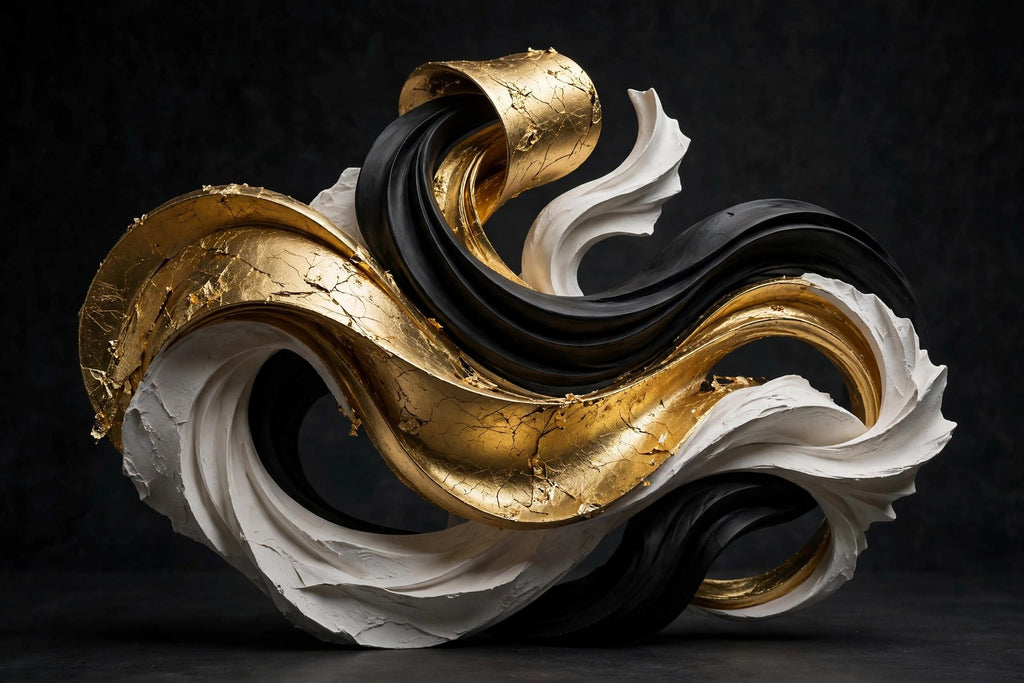 Gold Veil — Original Sculptural Abstract