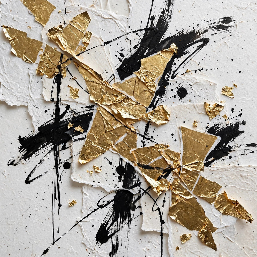 Golden Fragments — Original Mixed Media