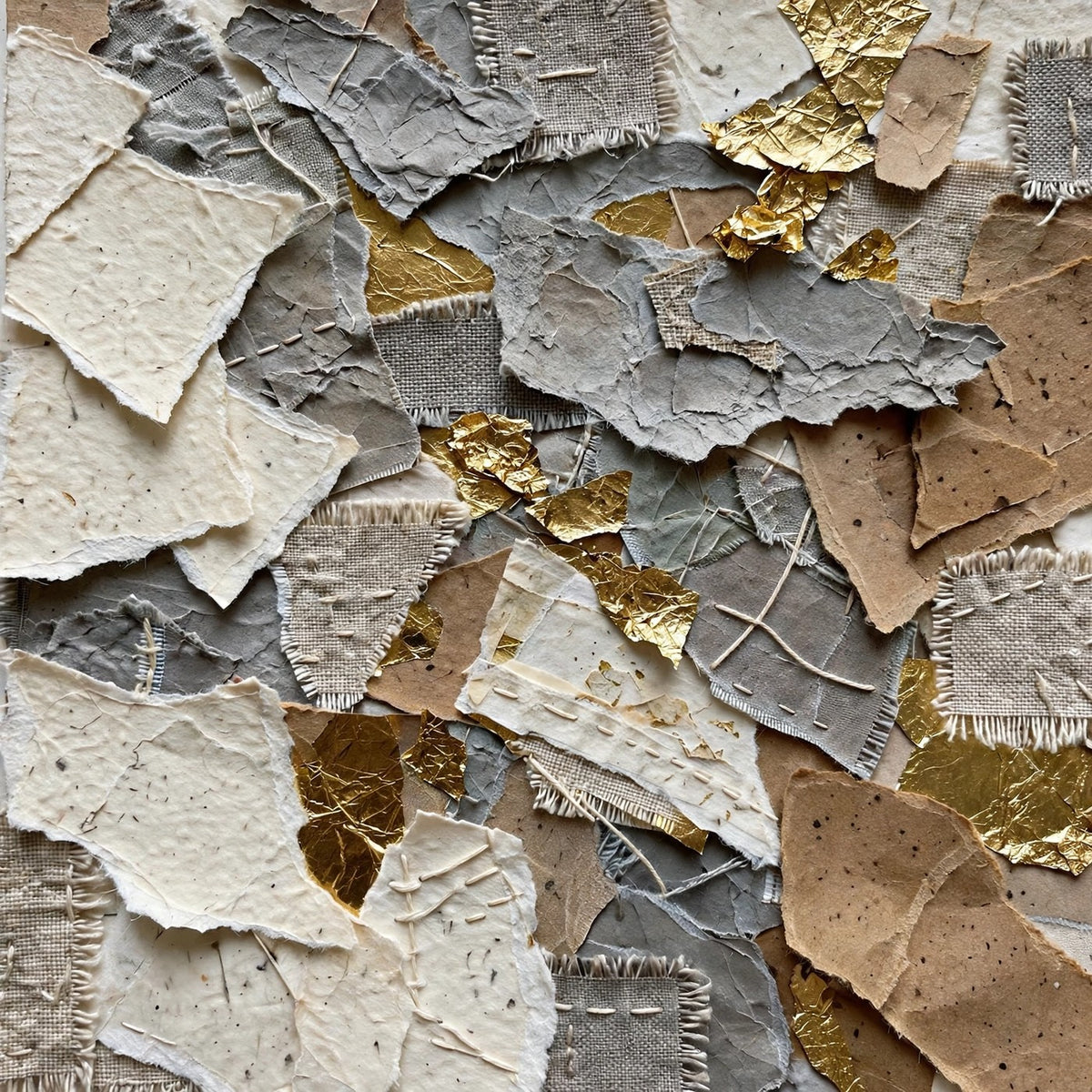 Golden Fragments — Original Mixed Media