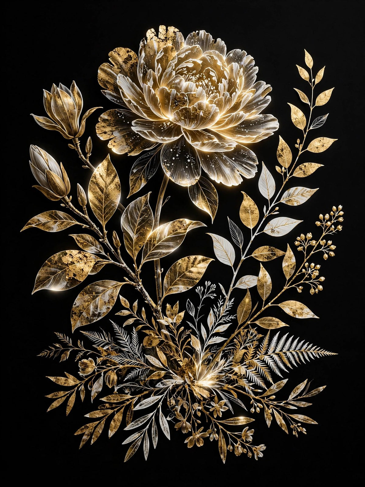 Midnight Garden — Original Botanical